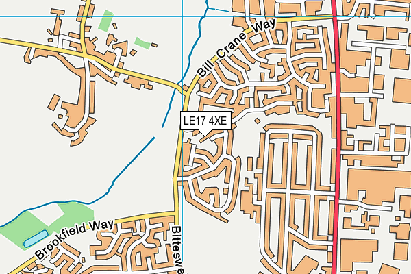 LE17 4XE map - OS VectorMap District (Ordnance Survey)