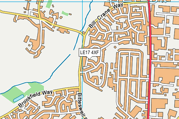 LE17 4XF map - OS VectorMap District (Ordnance Survey)