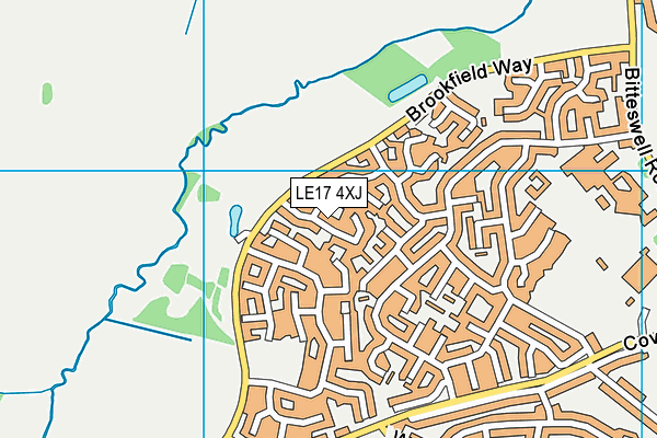 LE17 4XJ map - OS VectorMap District (Ordnance Survey)