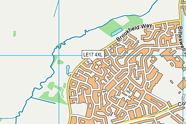 LE17 4XL map - OS VectorMap District (Ordnance Survey)