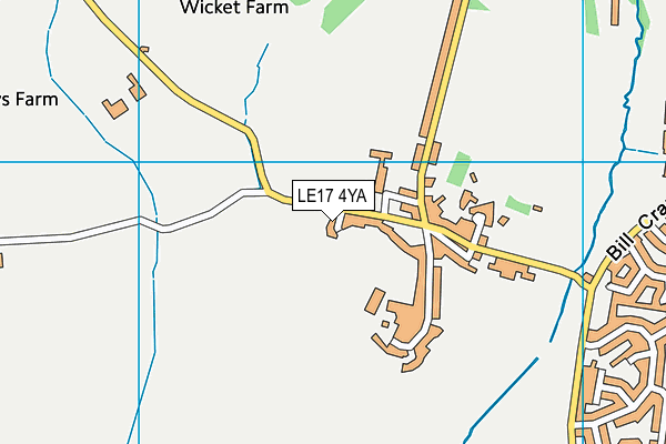 LE17 4YA map - OS VectorMap District (Ordnance Survey)