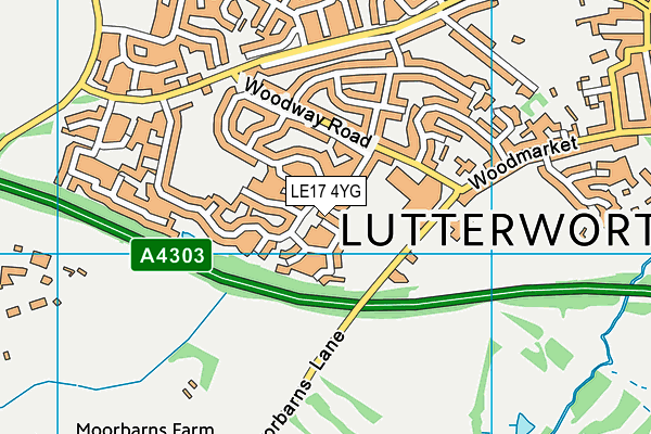 LE17 4YG map - OS VectorMap District (Ordnance Survey)