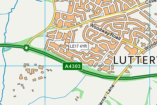 LE17 4YR map - OS VectorMap District (Ordnance Survey)