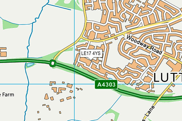 LE17 4YS map - OS VectorMap District (Ordnance Survey)