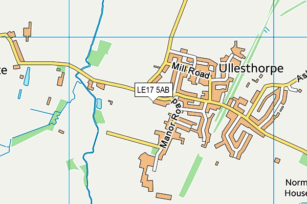 LE17 5AB map - OS VectorMap District (Ordnance Survey)