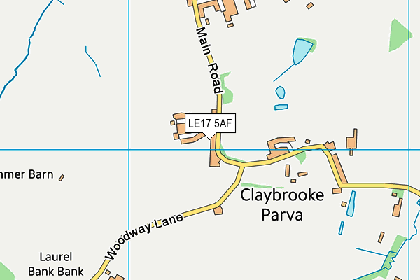Claybrooke Primary School map (LE17 5AF) - OS VectorMap District (Ordnance Survey)