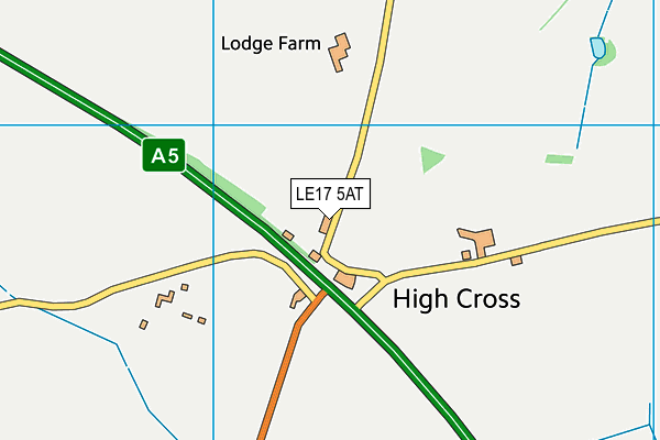 LE17 5AT map - OS VectorMap District (Ordnance Survey)