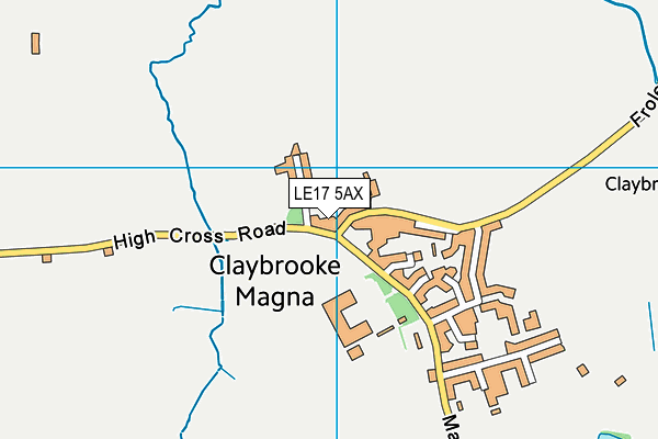 LE17 5AX map - OS VectorMap District (Ordnance Survey)