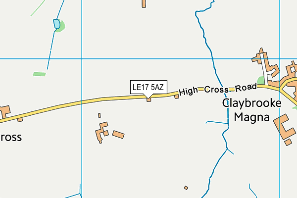 LE17 5AZ map - OS VectorMap District (Ordnance Survey)