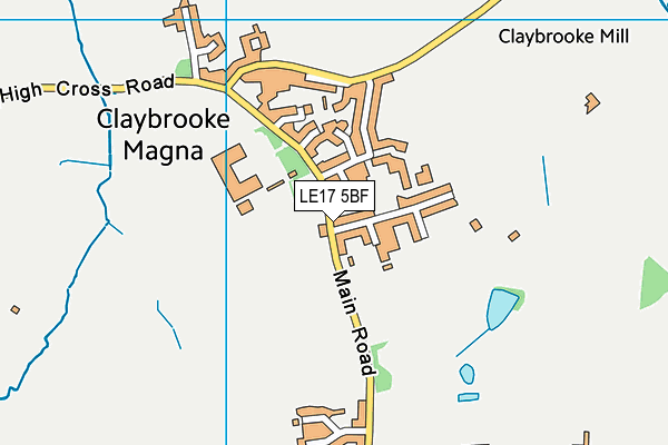 LE17 5BF map - OS VectorMap District (Ordnance Survey)