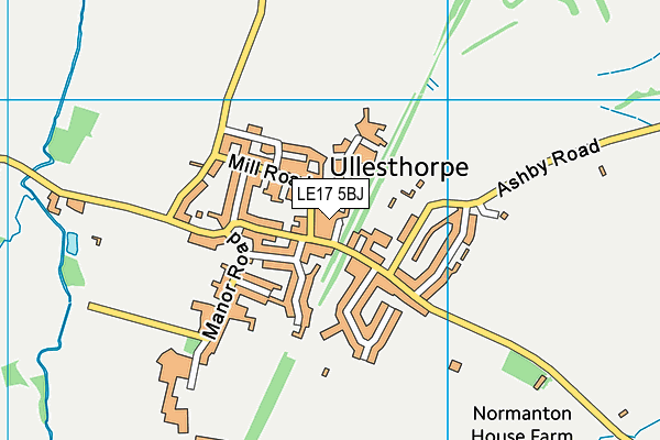 LE17 5BJ map - OS VectorMap District (Ordnance Survey)