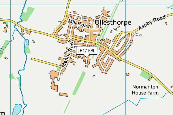 LE17 5BL map - OS VectorMap District (Ordnance Survey)