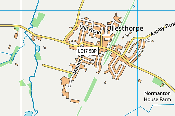 LE17 5BP map - OS VectorMap District (Ordnance Survey)