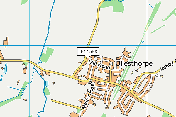 LE17 5BX map - OS VectorMap District (Ordnance Survey)