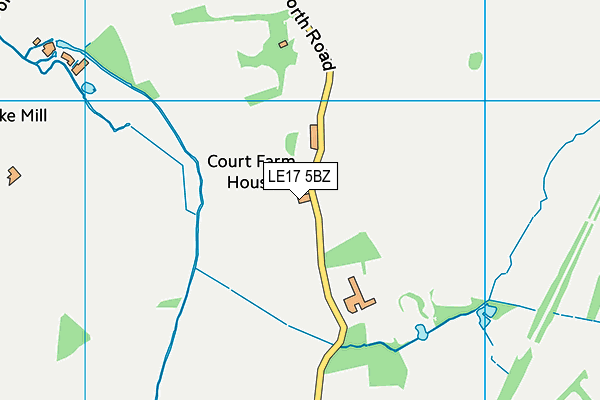 Ullesthorpe Court Golf Club map (LE17 5BZ) - OS VectorMap District (Ordnance Survey)