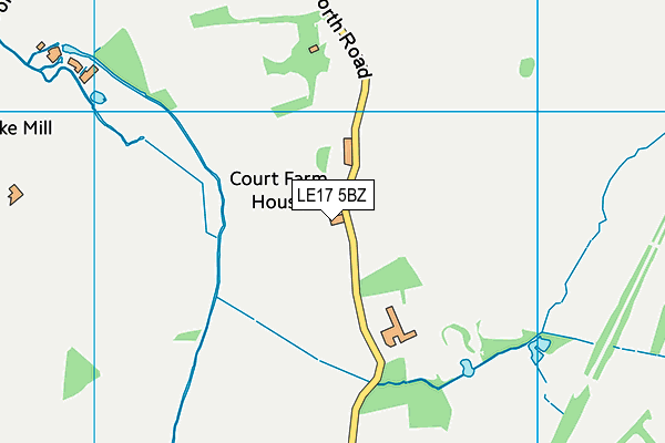 LE17 5BZ map - OS VectorMap District (Ordnance Survey)