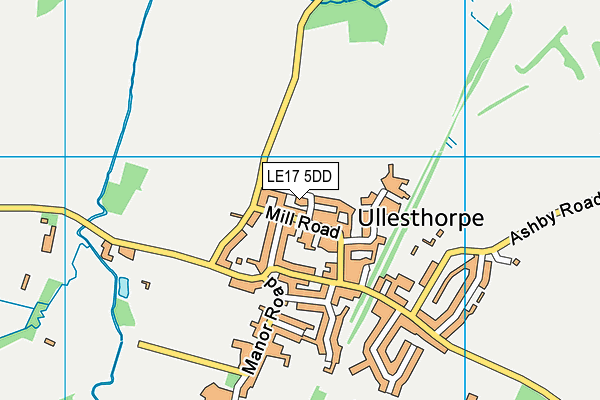 LE17 5DD map - OS VectorMap District (Ordnance Survey)