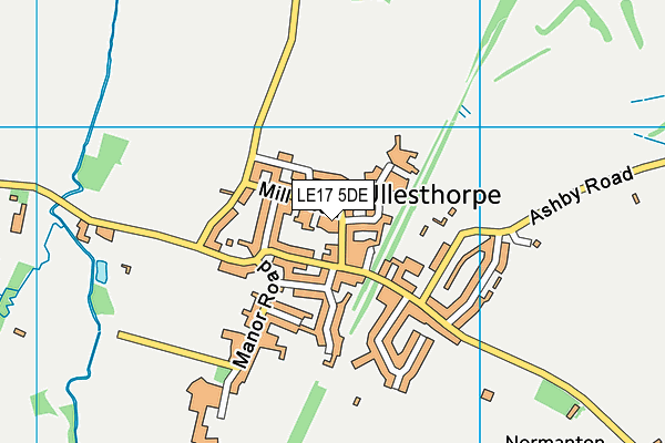 LE17 5DE map - OS VectorMap District (Ordnance Survey)