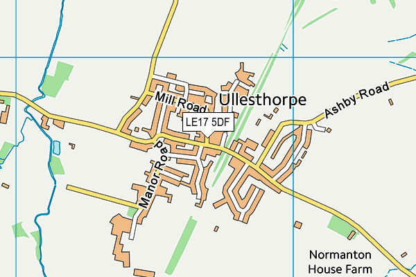 LE17 5DF map - OS VectorMap District (Ordnance Survey)