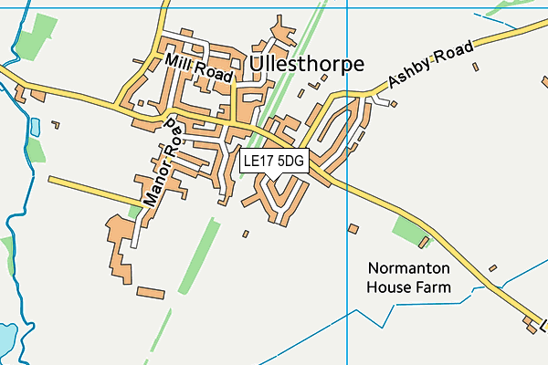 LE17 5DG map - OS VectorMap District (Ordnance Survey)