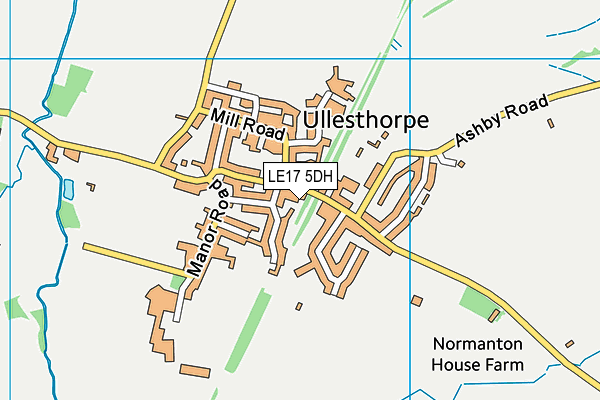 LE17 5DH map - OS VectorMap District (Ordnance Survey)