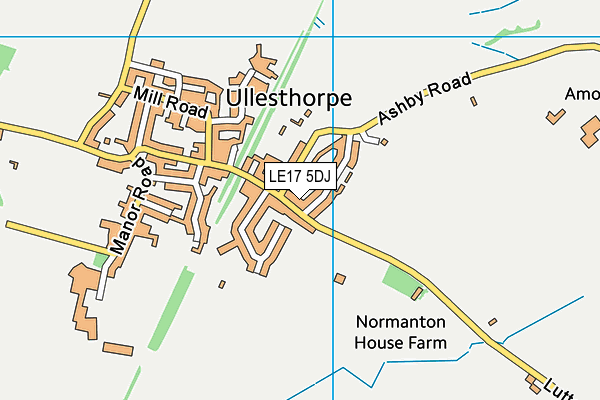 LE17 5DJ map - OS VectorMap District (Ordnance Survey)