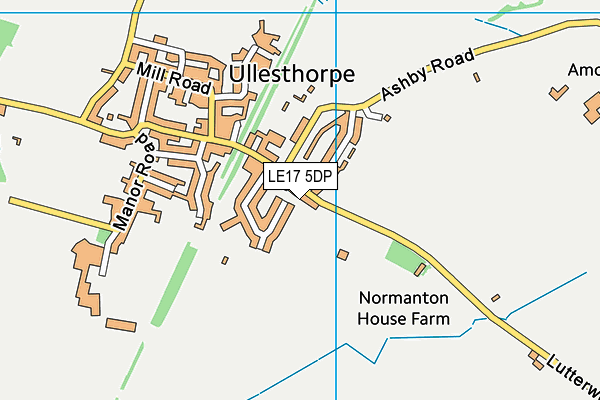 LE17 5DP map - OS VectorMap District (Ordnance Survey)