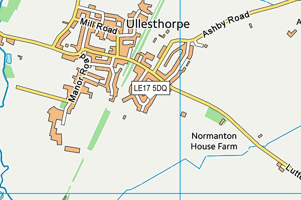 LE17 5DQ map - OS VectorMap District (Ordnance Survey)