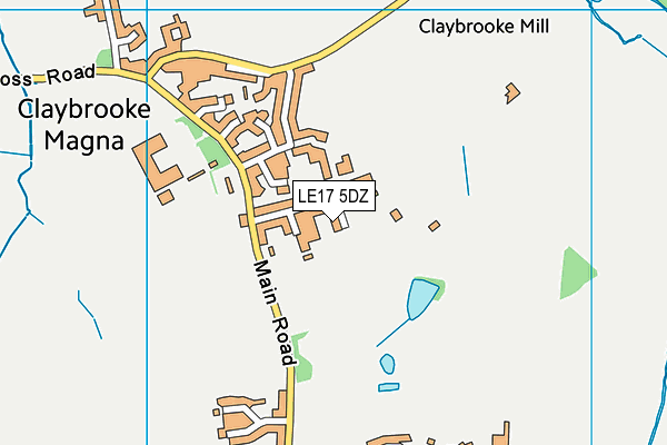 LE17 5DZ map - OS VectorMap District (Ordnance Survey)