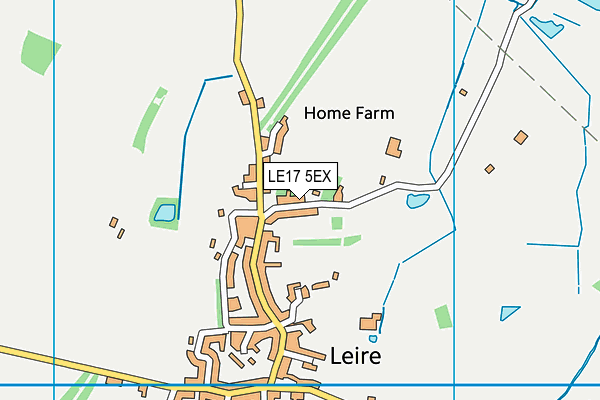 LE17 5EX map - OS VectorMap District (Ordnance Survey)