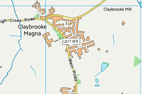 LE17 5FE map - OS VectorMap District (Ordnance Survey)