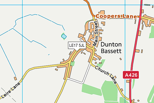 Dunton Bassett Primary School map (LE17 5JL) - OS VectorMap District (Ordnance Survey)