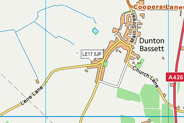 LE17 5JP map - OS VectorMap District (Ordnance Survey)