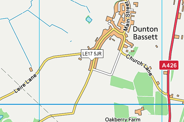 LE17 5JR map - OS VectorMap District (Ordnance Survey)