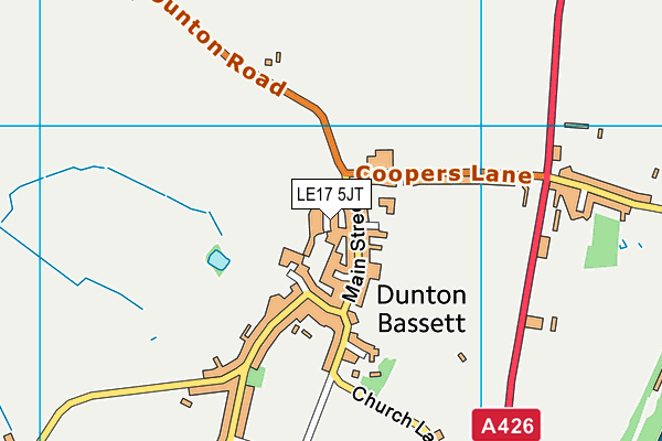 LE17 5JT map - OS VectorMap District (Ordnance Survey)