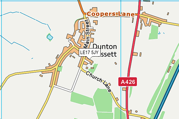 LE17 5JY map - OS VectorMap District (Ordnance Survey)