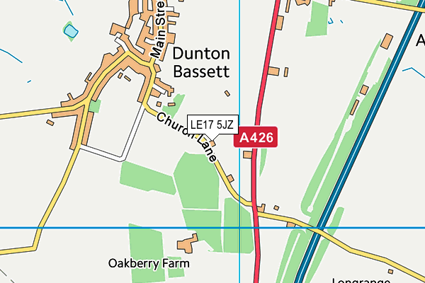 LE17 5JZ map - OS VectorMap District (Ordnance Survey)