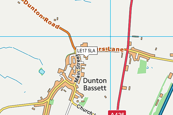 LE17 5LA map - OS VectorMap District (Ordnance Survey)