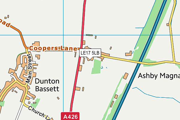 LE17 5LB map - OS VectorMap District (Ordnance Survey)