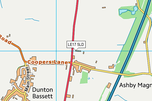 LE17 5LD map - OS VectorMap District (Ordnance Survey)