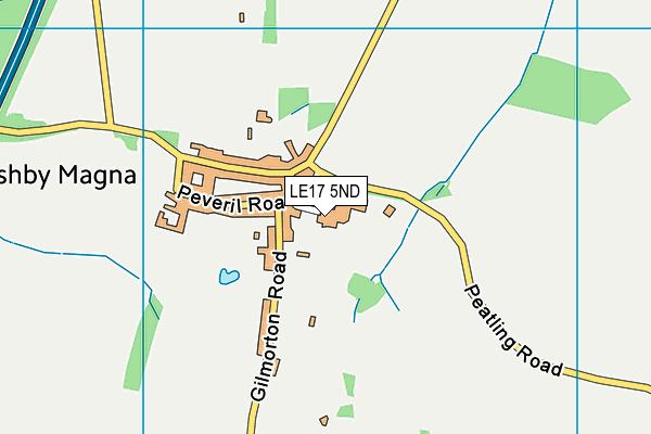 LE17 5ND map - OS VectorMap District (Ordnance Survey)