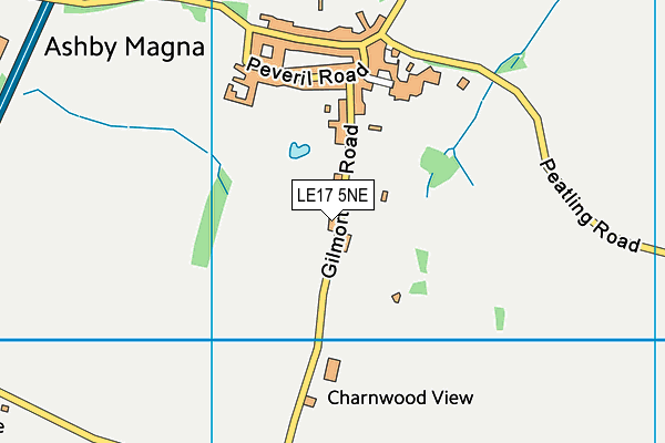 LE17 5NE map - OS VectorMap District (Ordnance Survey)