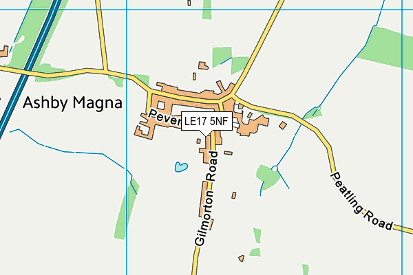 LE17 5NF map - OS VectorMap District (Ordnance Survey)