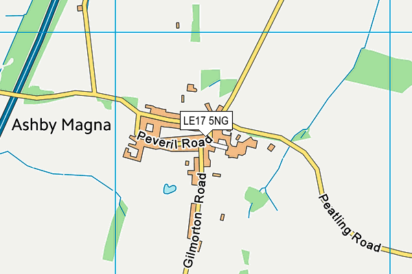 LE17 5NG map - OS VectorMap District (Ordnance Survey)