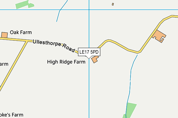 LE17 5PD map - OS VectorMap District (Ordnance Survey)