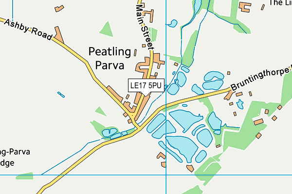 LE17 5PU map - OS VectorMap District (Ordnance Survey)