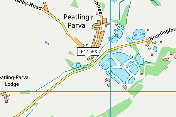 LE17 5PX map - OS VectorMap District (Ordnance Survey)