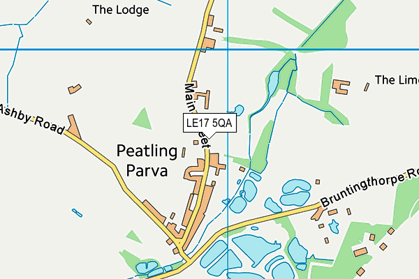 LE17 5QA map - OS VectorMap District (Ordnance Survey)