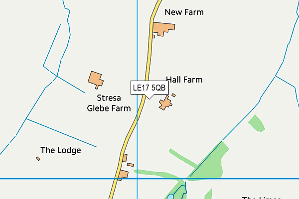 LE17 5QB map - OS VectorMap District (Ordnance Survey)
