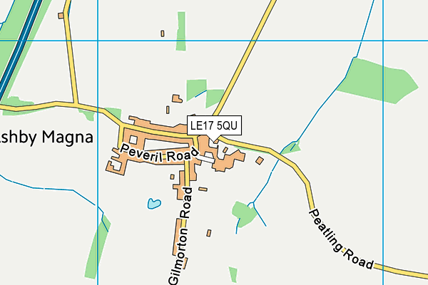 LE17 5QU map - OS VectorMap District (Ordnance Survey)